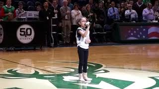 9 yr old CRUSHES the National Anthem [upl. by Cerelly]