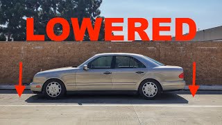 I LOWERED My Mercedes Benz w210 on Vogtland Springs [upl. by Yelyr]