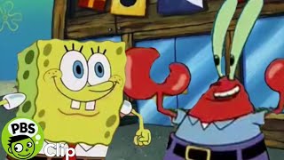 SpongeBob SquarePants  Mr Krabs convinces SpongeBob to come back to the Krusty Krab  PBS Kids [upl. by Cristiano]