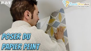 Poser du papier peint sans contrainte technique calepinage et pose  Masterclass 23 [upl. by Oiromed]