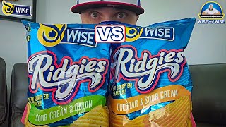 Wise® Ridgies Review🦉🥔  Sour Cream amp Onion 🧅 VS Cheddar amp Sour Cream 🧀  theendorsement [upl. by Nonnek187]