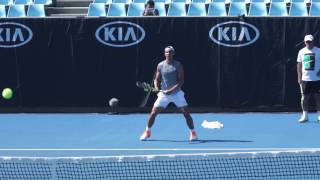 Rafael Nadal practice Australian Open 2017 [upl. by Nnasus]