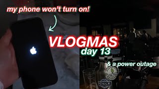 VLOGMAS 2021 DAY 13  I BROKE MY PHONE amp we had a power outage [upl. by Eural]