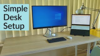 New Desk Tour for 2022  Declutter Theme [upl. by Oskar757]