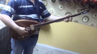 TURKISH LONG NECK HALF CUT ELECTRO ELECTRIC BAGLAMA SAZ FOR SALE [upl. by Rorry]