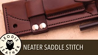 Quick Tip Neatening up Your Saddle Stitch [upl. by Nnylkcaj]