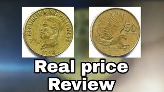 1994 50 centavos philippine coin  Price review [upl. by Coney948]