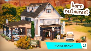 Barn Restaurant 👩🏻‍🍳  Speed Build  The Sims 4 Horse Ranch [upl. by Dnaltroc]