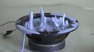 NonNewtonian Fluid on a Speaker Cone [upl. by Adler]