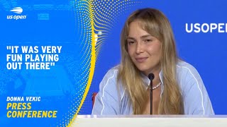 Donna Vekic Press Conference  2024 US Open Round 3 [upl. by Teodor]