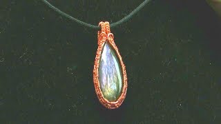 Woven Bezel Basic Cabochon Wire Wrap Pendant [upl. by Belier]