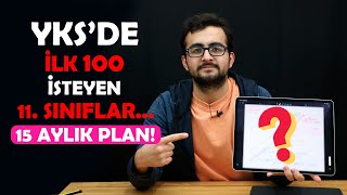 İLK 100 İSTEYEN 11SINIFLARA TAVSİYELER  15 AYLIK PLAN VE ÇALIŞMA ÖNERİSİ 2022 YKS [upl. by Gerhardt]