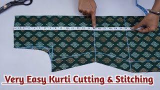 KurtiSuit Cutting and Stitching Step by StepEasy Kurti Cutting for Beginner with Useful SewingTips [upl. by Orola]