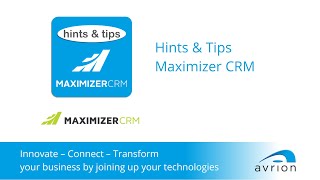 How to Manipulate Data in Maximizer CRM [upl. by Leggett]