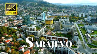 Sarajevo Bosnia and Herzegovina 🇧🇦 in 4k ULTRA HD 60FPS Video by Drone [upl. by Anselmo]