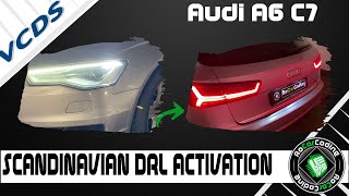 ENABLE SCANDINAVIAN DRLs  AUDI A6 C7  VCDS CODING [upl. by Neved74]