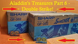 Aladdins treasures part 6  Sharp GF382 x 2 twins Boombox repaired [upl. by Ingemar]