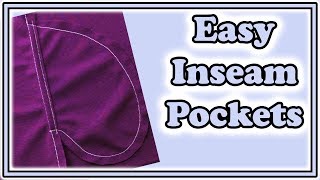 How to Sew Inseam Pockets  Easiest Way to Sew Pockets [upl. by Maurits53]