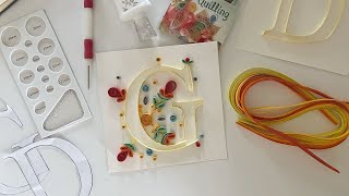 Come fare un monogramma in quilling [upl. by Noirb]