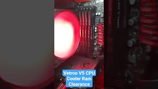 Vetroo V5 CPU Cooler Ram Clearance [upl. by Worra979]