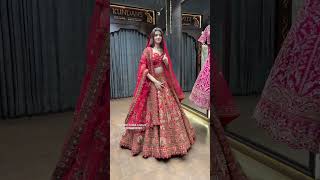 From Kundans bridal couture Chandni chowk Delhi best bridal lehenga collection ❤️wedding lehenga [upl. by Hedaza]