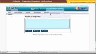 Licitación  Preguntas Respuestas y Aclaraciones  Proveedores del Estado [upl. by Shinberg]