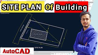 Site Plan in AutoCAD  How to Make Site Plan  Site plan Of Building Drawing  Part13 [upl. by Kuehn]