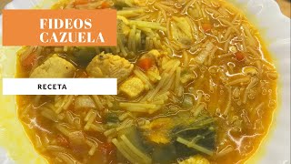 Receta fideos a la cazuela con pollo [upl. by Rosa]