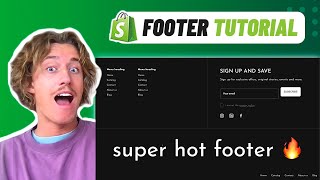 Custom Footer  Shopify No Code Tutorial [upl. by Esirec]