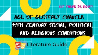 14th century Social Political Religious Conditions  Cantebury Tales  Age of Chaucer [upl. by Ilona56]