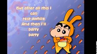 ShinChan English Theme Song with lyrics [upl. by Meras875]