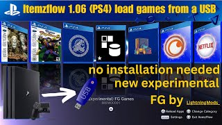 PS4 itemzflow 106 update load games from a USB without having to install it on your console [upl. by Clarise544]