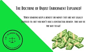 Unjust Enrichment Explained [upl. by Marguerite149]