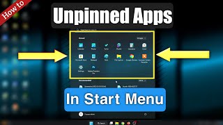 How to Unpinned Apps From Start Menu in Windows 11 [upl. by Ahsauqram]