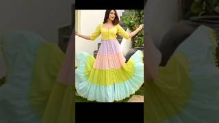 frill frock designfrock design frock fashionvsstylevlogs fashionstyle fashion [upl. by Kurr]