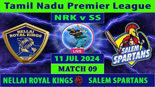 Nellai Royal Kings vs Salem Spartans  NRK vs SS  Tamil Nadu Premier League 2024  Cricket Info [upl. by Nonnahsed]