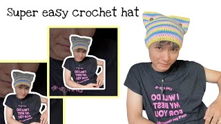 Easy Crochet Hat လွယ်လွယ်လေးမို့လို့သင်ပေးလိုက်ပါတယ် [upl. by Monte]