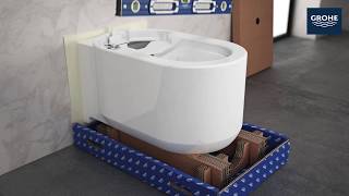 Installatievideo van de Sensia Arena douchetoilet op het GROHE Rapid SLX installatieframe [upl. by Aniratac]