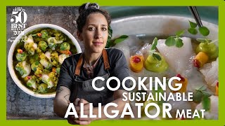 Cooking Sustainable Alligator Meat with Marsia Taha [upl. by Sturdivant]