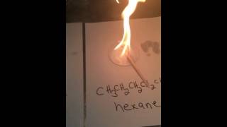 Flammability of Water Ethanol and Hexane [upl. by Waal]