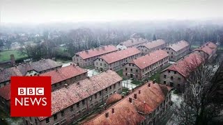 Auschwitz Drone video of Nazi concentration camp  BBC News [upl. by Enttirb782]