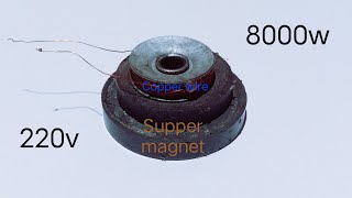 I turn Copper wire and Supper magnet into 220v 8000w free energy generator [upl. by Kalina252]