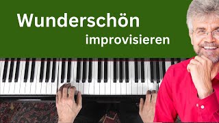 Klavier Improvisieren für Einsteiger – einfache Methode – Akkordschema II  V  I [upl. by Synned242]