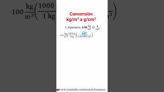 Convertir 100 kgm3 a gcm3 [upl. by Blount192]