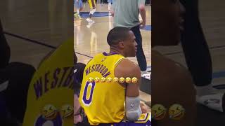 A fan called Westbrook “Russell Westbrick” and he was not having it shorts nba westbrick lakers [upl. by Anatlus]