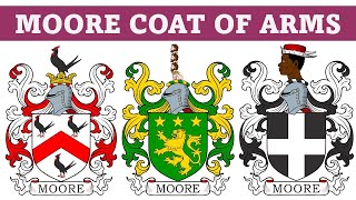 Moore Coat of Arms amp Family Crest  Symbols Bearers History [upl. by Seerdi]