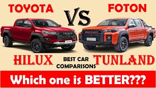 ALL NEW Toyota HILUX Vs ALL NEW Foton TUNLAND  Which one do you prefer [upl. by Aytak973]