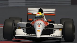 Senna In Monaco Assetto Corsa [upl. by Zere]