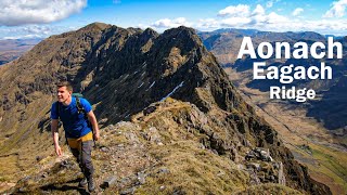 The Narrowest Ridge on Mainland Britain  The Aonach Eagach Ridge [upl. by Eeznyl315]