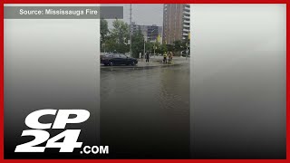 Major flooding in Mississauga [upl. by Erlewine]